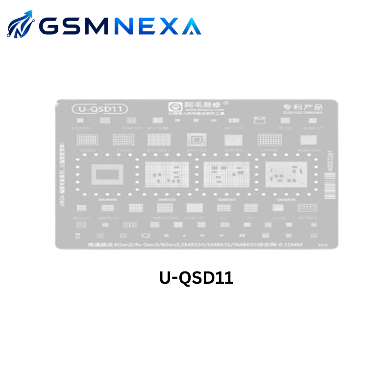 AMAOE U-QSD11 BGA Reballing Stencil for Qualcomm Snapdragon CPU Repair