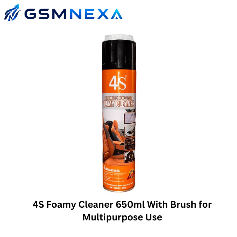4S Foamy Cleaner 650ml With Brush for Multipurpose Use
