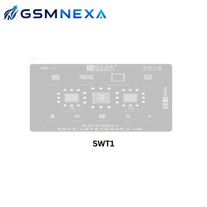 AMAOE SWT-1 Stencil for Smart Watch IC Reballing