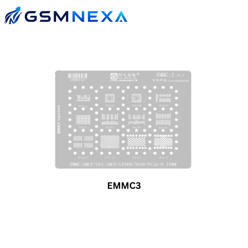 AMAOE EMMC-3 0.12mm Stencil for eMMC IC Reballing