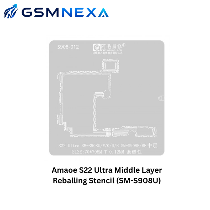 Amaoe S22 Ultra Middle Layer Reballing Stencil (SM-S908U)