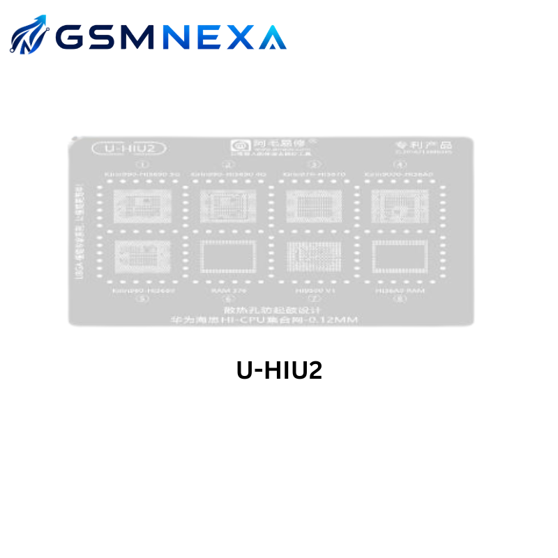 AMAOE U-HIU2 BGA Reballing Stencil for HiSilicon Kirin CPU IC Repair