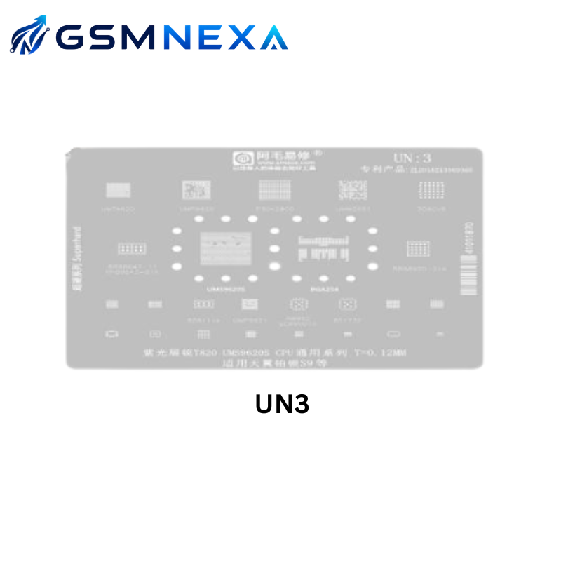 AMAOE UN3 Universal BGA Reballing Stencil for Mobile CPU & IC Repair