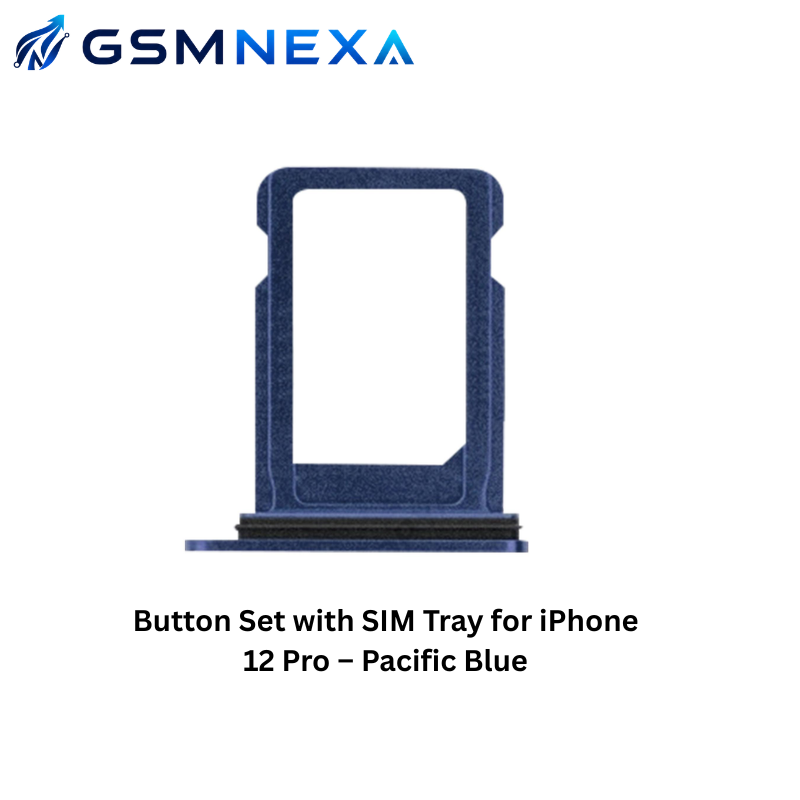 Button Set with SIM Tray for iPhone 12 Pro – Pacific Blue