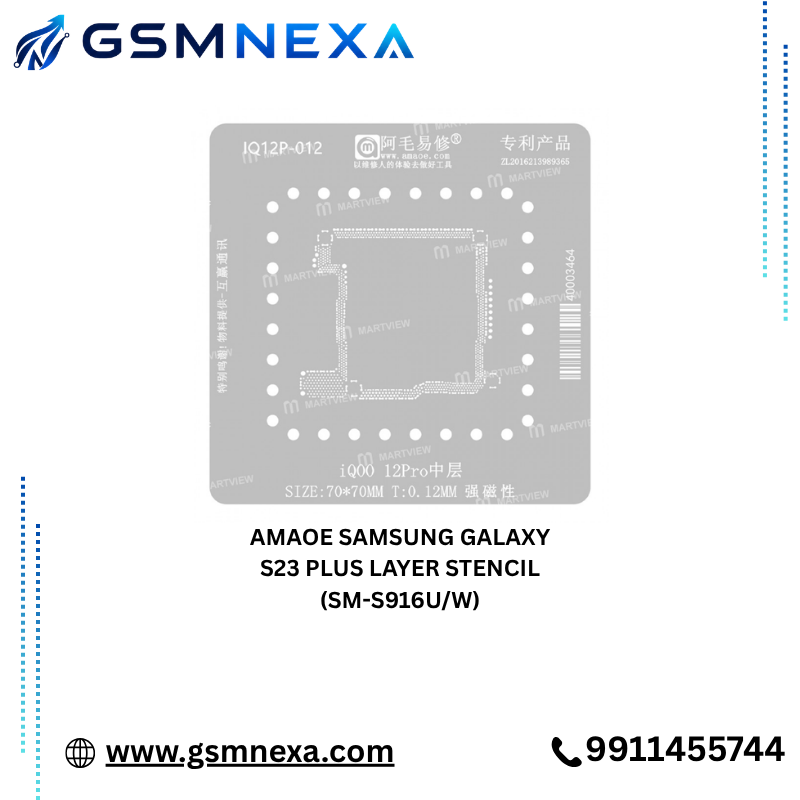 Amaoe iQOO 12 Pro Middle Layer Reballing Stencil (0.12mm)