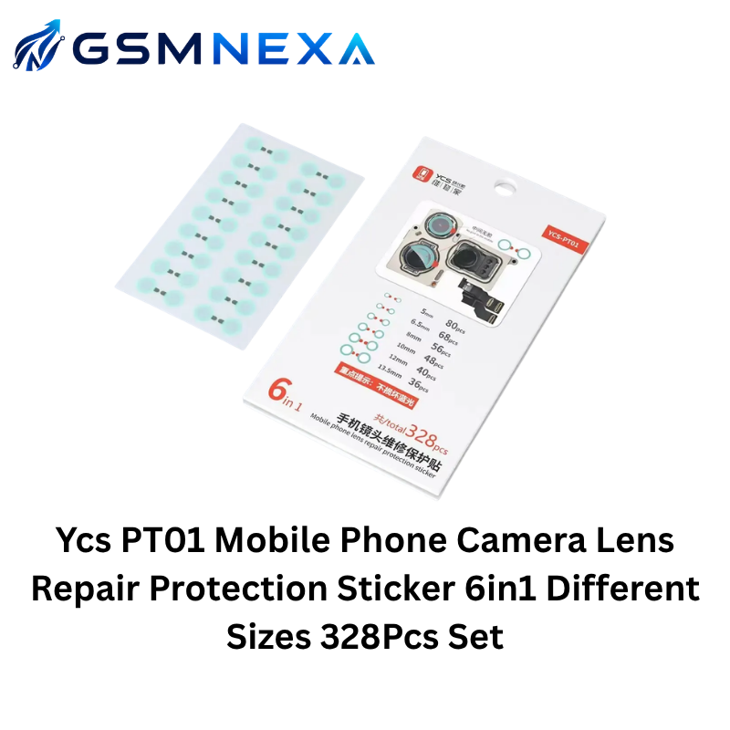 YCS PT01 Mobile Phone Camera Lens Repair Protection Sticker 6-in-1 (328PCS)