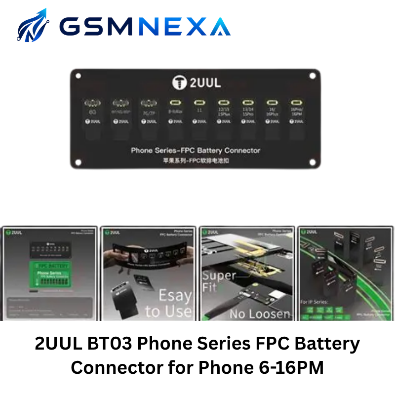 2UUL BT03 Phone Series FPC Battery Connector for iPhone 6 to 16 Pro Max (616PM)