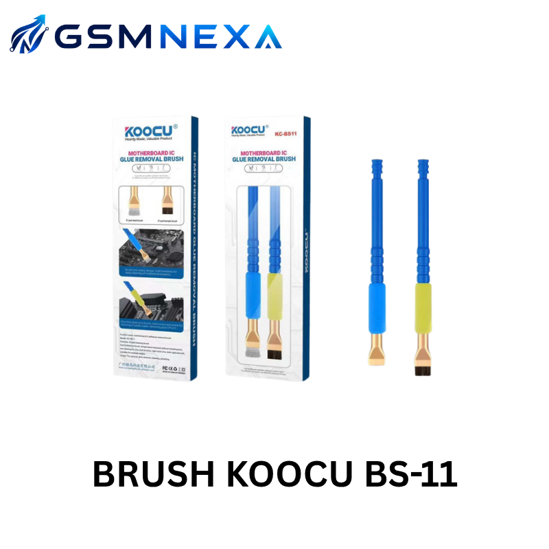 KOOCU BS-11 Motherboard IC Glue Removal Brush (2 in 1 Steel + Soft Bristle)