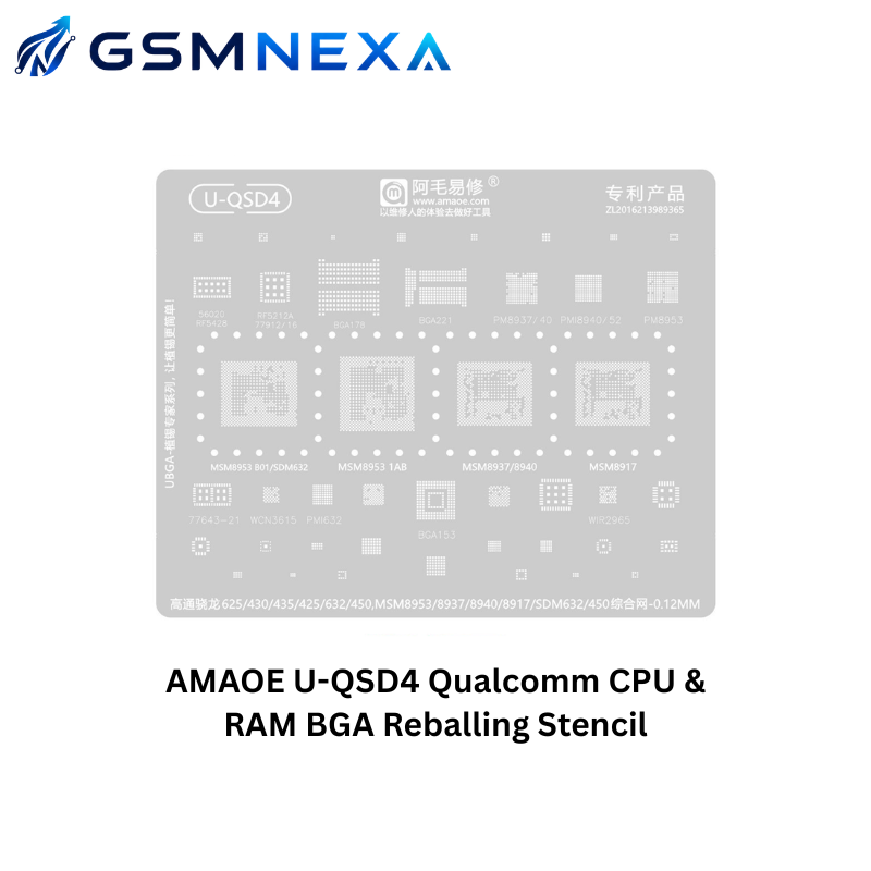AMAOE U-QSD4 Qualcomm CPU & RAM BGA Reballing Stencil