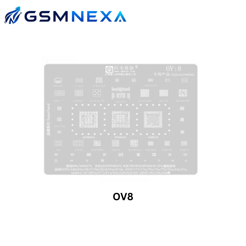 Amaoe OV-8 Stencil for OPPO & Vivo CPU Reballing