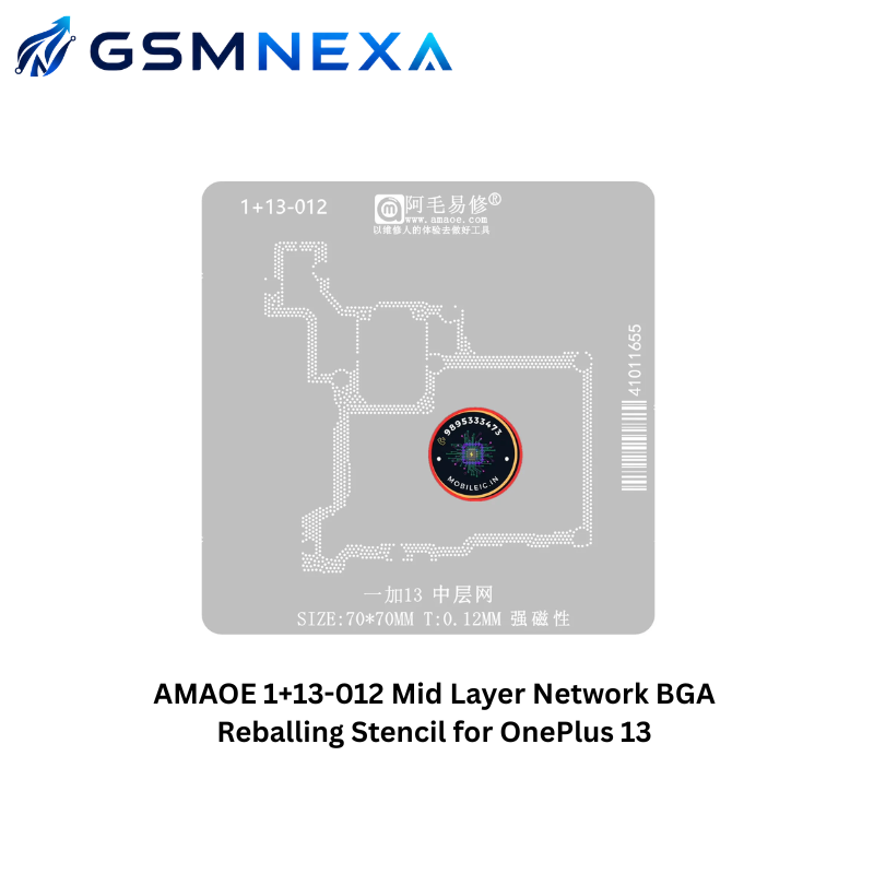 AMAOE 1+13-012 Mid Layer Network BGA Reballing Stencil for OnePlus 13