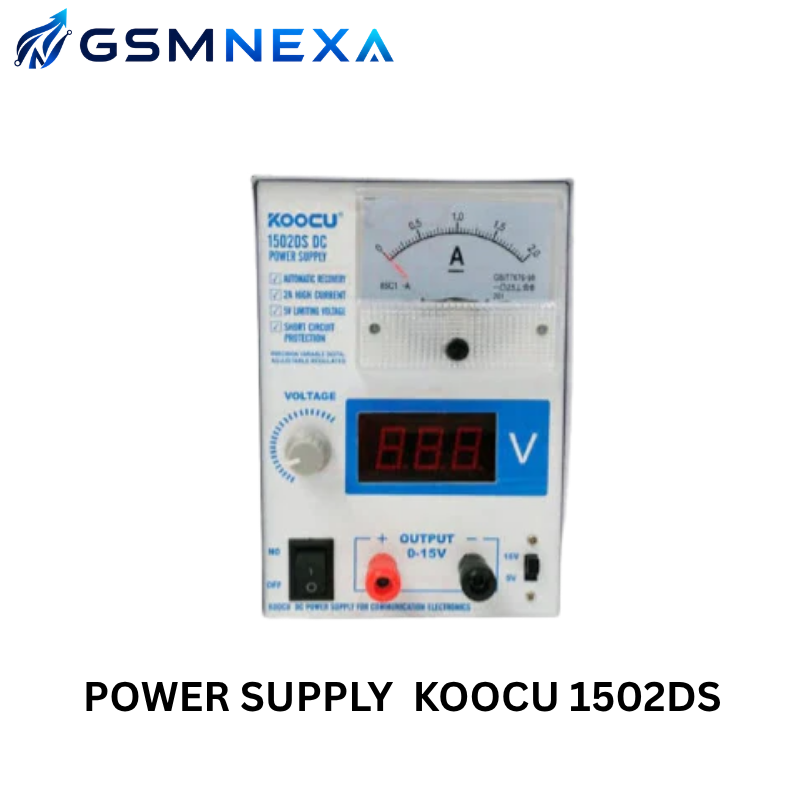 KOOCU 1502DS DC Power Supply Adjustable Regulated 15V 2A for Mobile Repair