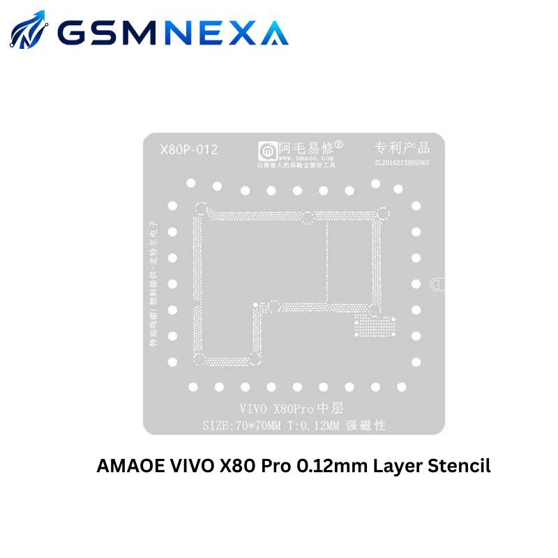 AMAOE VIVO X80 Pro 0.12mm Layer Stencil