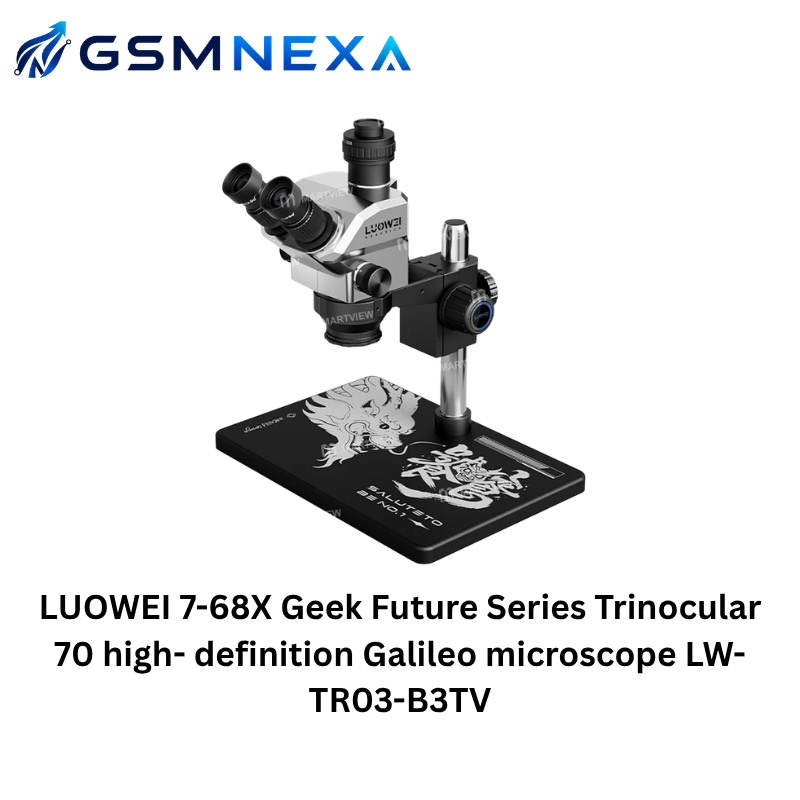 LUOWEI 7-68X Geek Future Series Trinocular High-Definition Galileo Microscope LW-TR03-B3TV