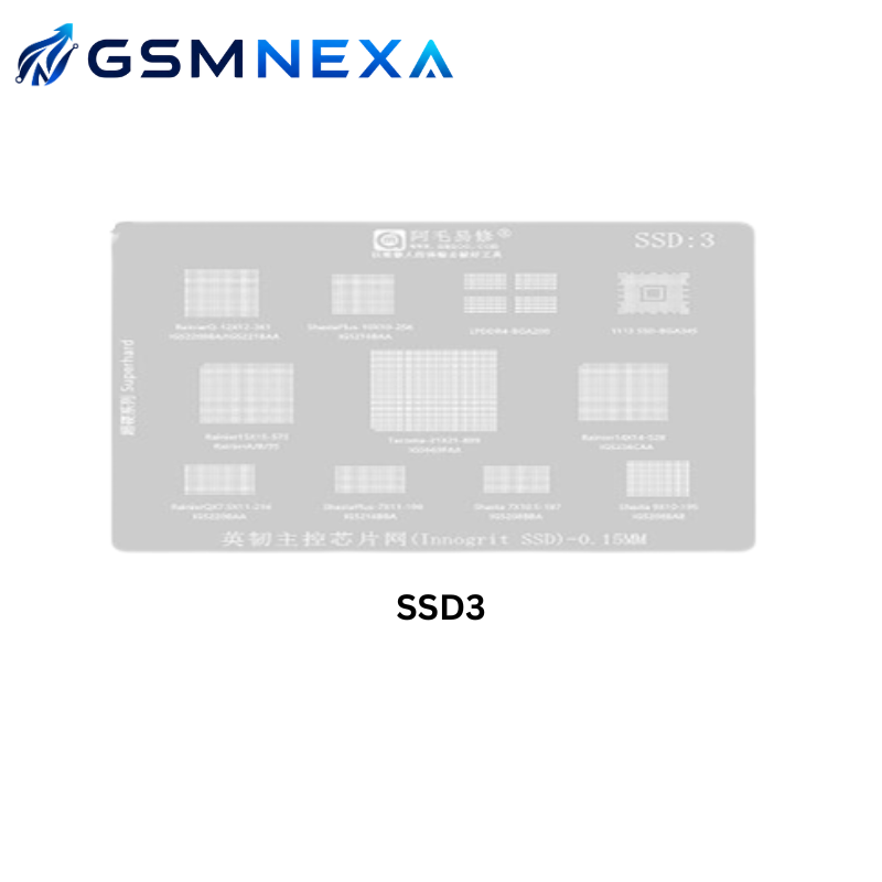 Amaoe SSD-3 SSD NAND Flash Memory BGA Reballing Stencil
