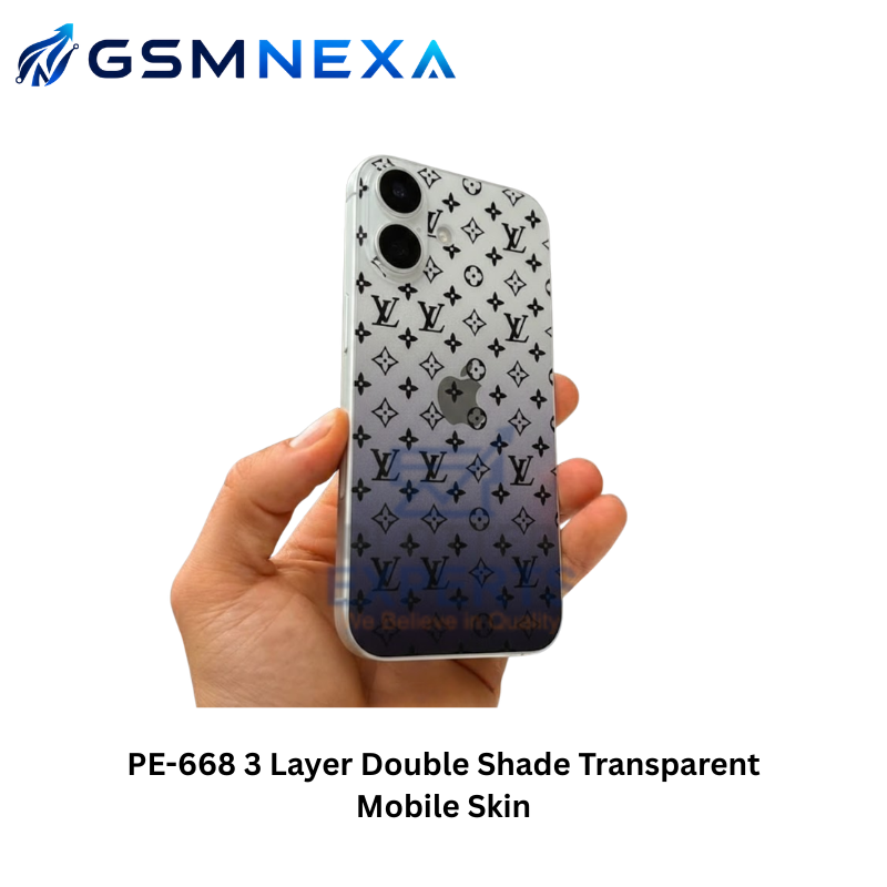 PE-668 3 Layer Double Shade Transparent Mobile Skin