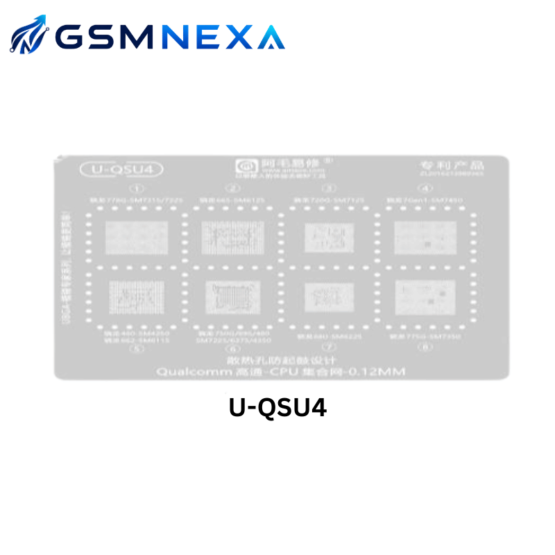 AMAOE U-QSU4 Stencil for Qualcomm CPU & UFS IC Reballing