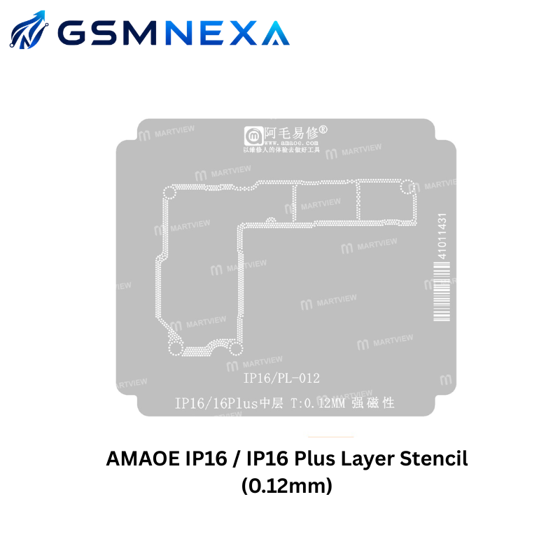 AMAOE IP16 / IP16 Plus Layer Stencil (0.12mm)