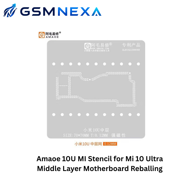 Amaoe 10U MI Stencil for Mi 10 Ultra Middle Layer Motherboard Reballing