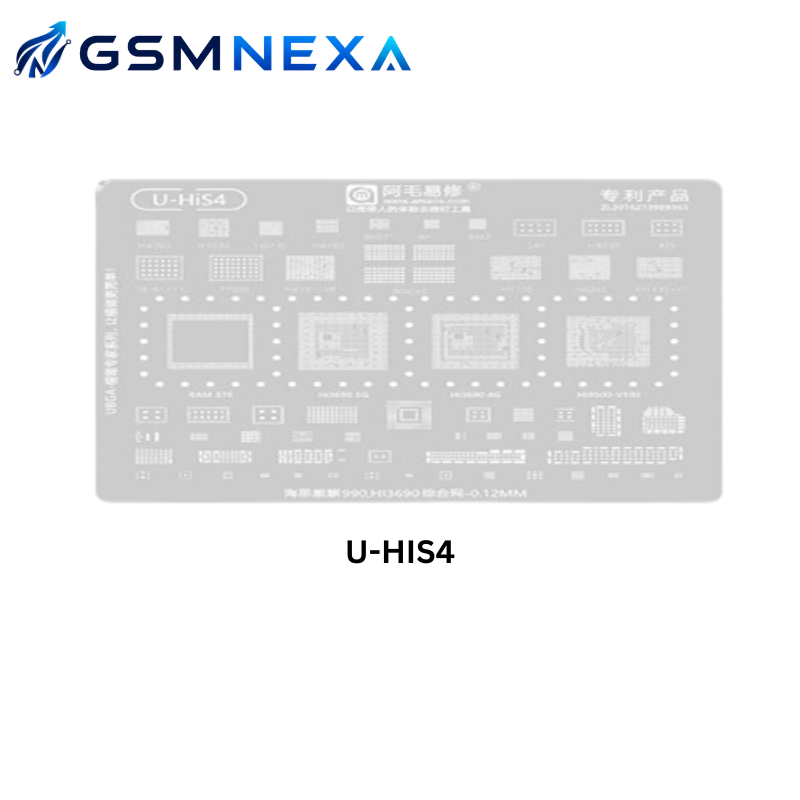 Amaoe U-HIS4 Hisilicon CPU Reballing Stencil 0.12mm