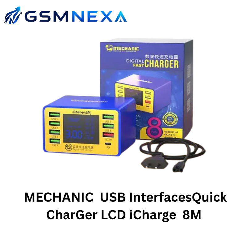 MECHANIC iCharge 8M USB Interfaces Quick Charger LCD