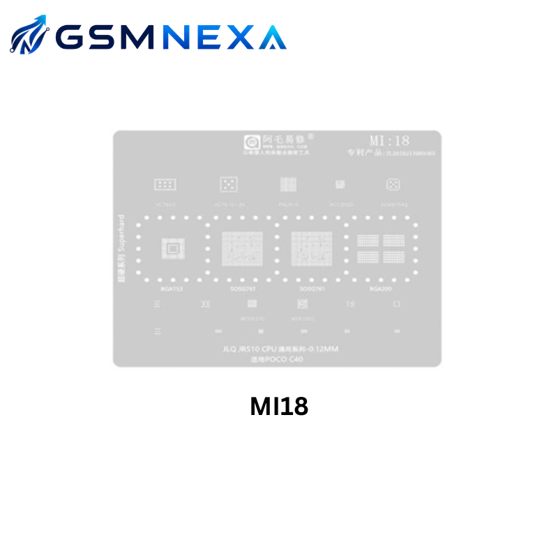 Amaoe MI-18 Stencil for Xiaomi Redmi CPU Reballing