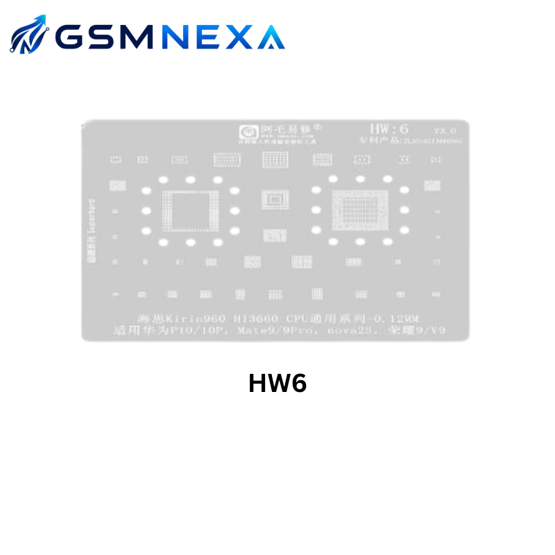 AMAOE HW6 Stencil for Huawei CPU IC Reballing
