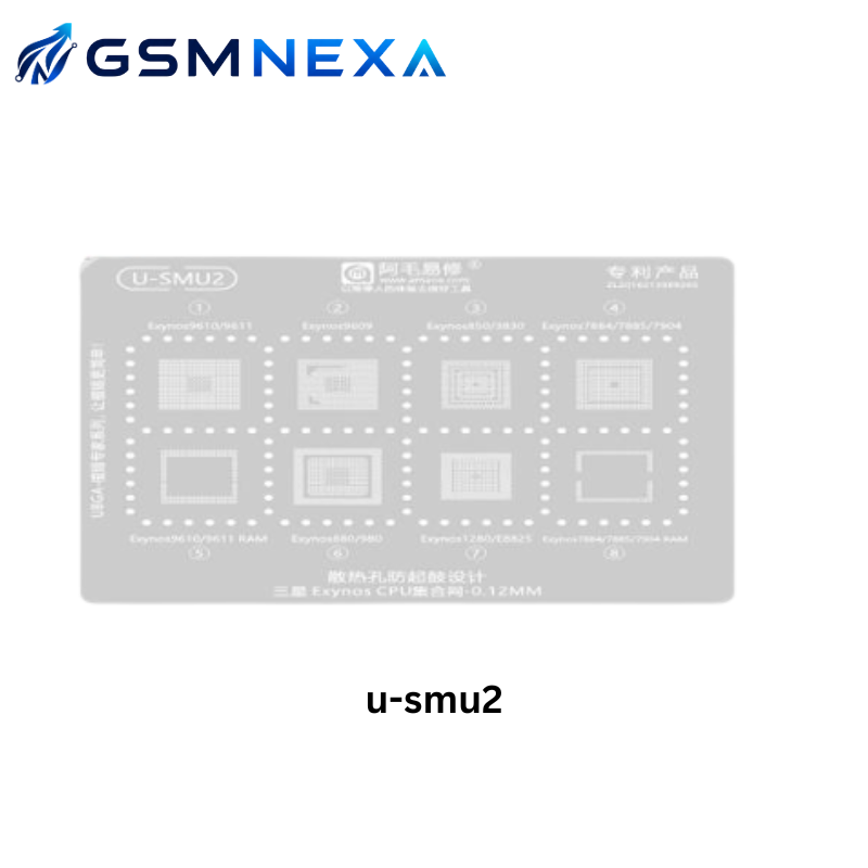 AMAOE U-SMU2 BGA Reballing Stencil for Samsung Exynos CPU Repair