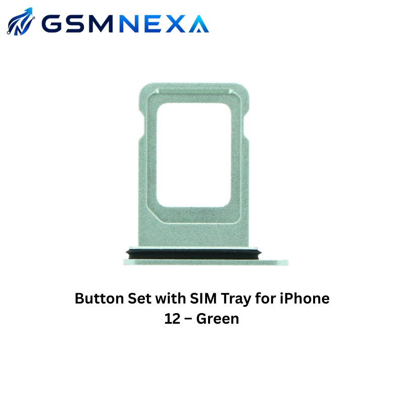 Button Set with SIM Tray for iPhone 12 – Green