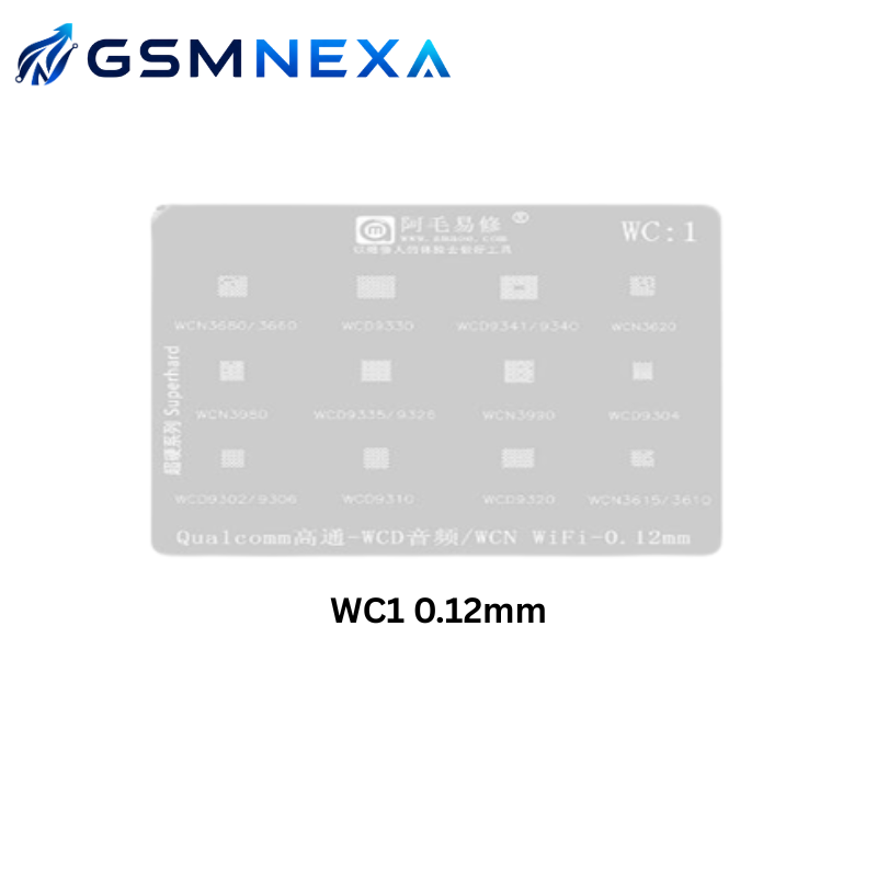 Amaoe WC1 0.12mm Stencil for WiFi Qualcomm WCD/WCN IC