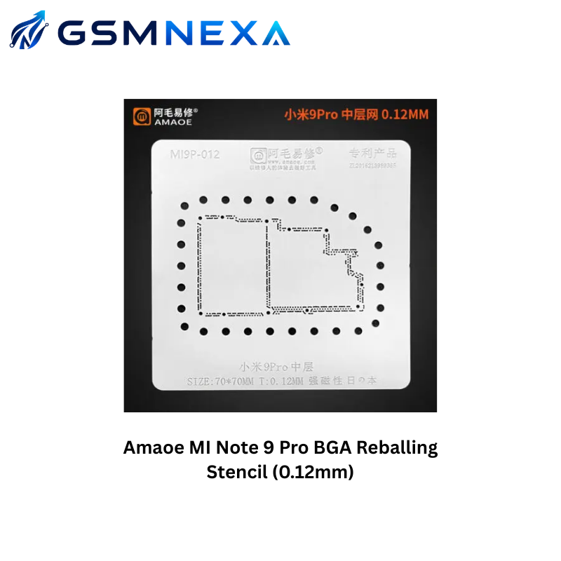 Amaoe MI Note 9 Pro BGA Reballing Stencil (0.12mm)