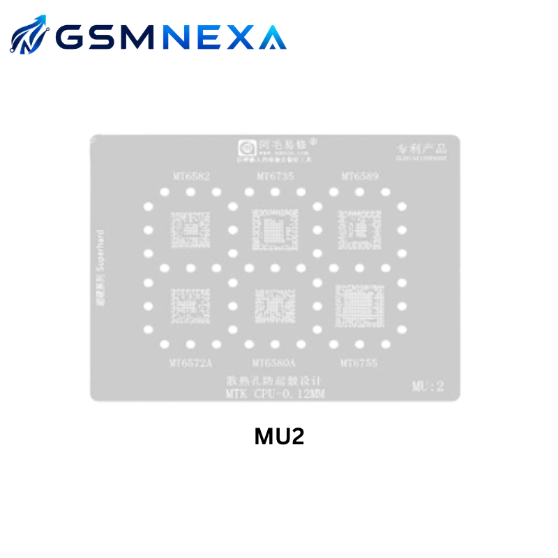 Amaoe MU-2 Stencil for MediaTek (MTK) CPU Reballing