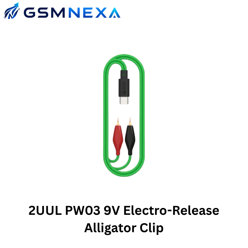2UUL PW03 9V Electro-Release Alligator Clip Type-C Cable for iPhone 16 Battery Adhesive Removal