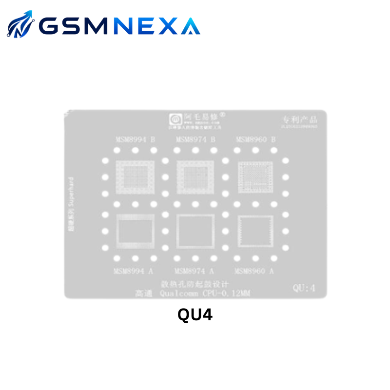 Amaoe QU-4 Stencil for Qualcomm CPU Reballing
