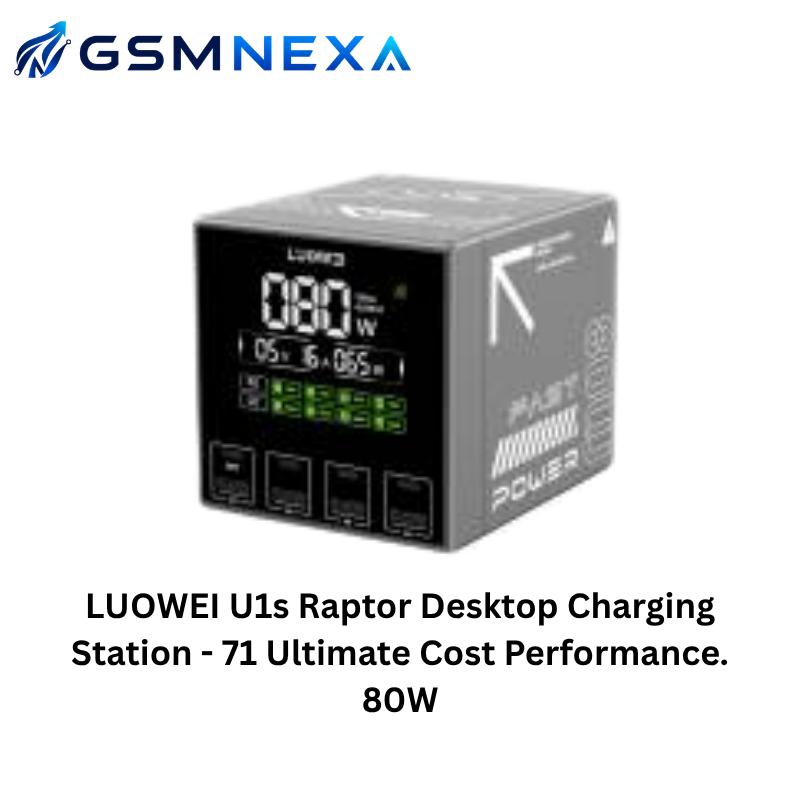 LUOWEI U1S Raptor Desktop Charging Station 80W – 8 Port USB & Type-C Smart Charger