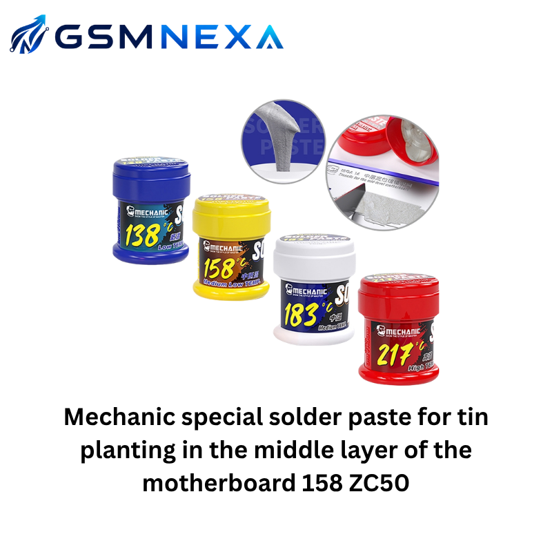 MECHANIC 158 ZC50 Special Solder Paste for Motherboard Middle Layer Tin Planting (50g)